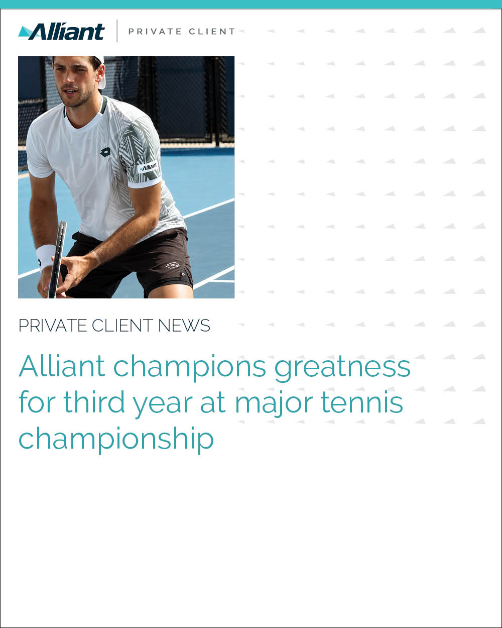 Press Image - <h1>Alliant is back at the US Open</h1>